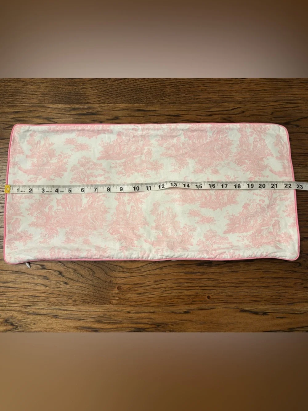 Pink French Toile Lumbar Pillow Cover 22x11 Grandmillennial Cottage Decor